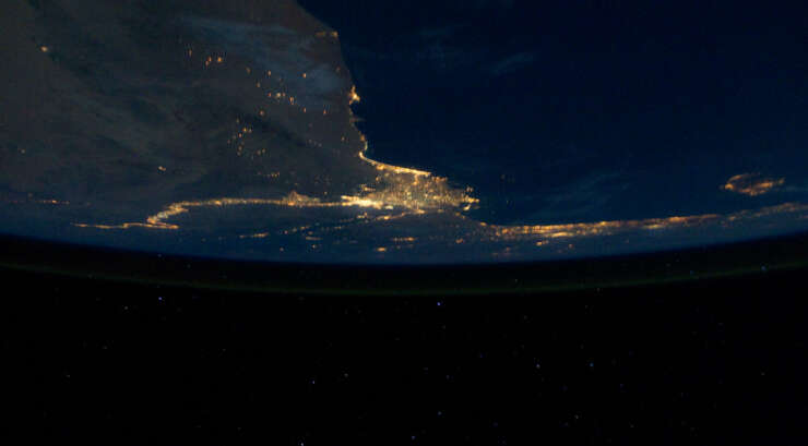 Nile River Delta, Mediterranean Sea (NASA, International Space Station, 08/18/11)